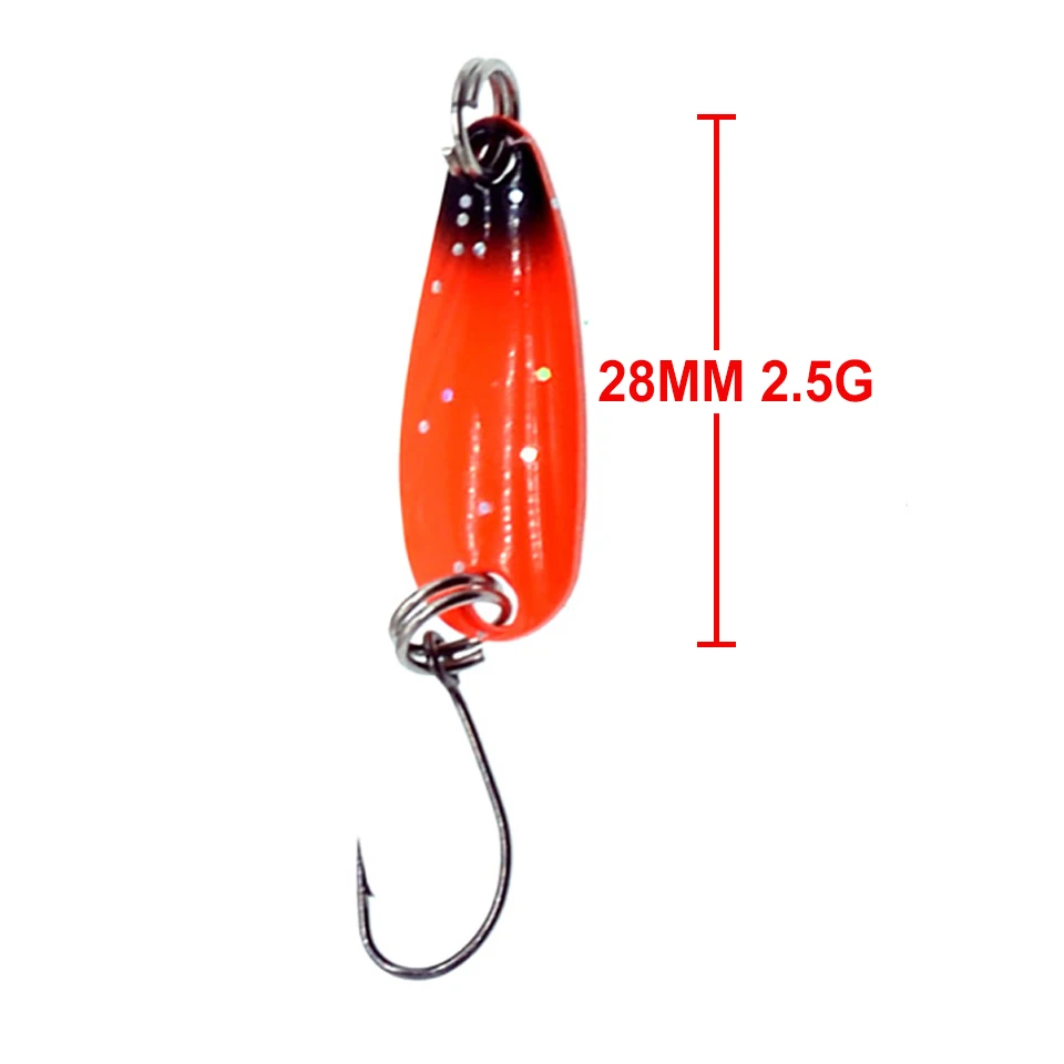 WALK FISH-señuelo de pesca de 2,5G y 28MM, cuchara de lentejuelas, señuelo giratorio de Metal, cebo duro Artificial, conjunto de pesca en hielo de invierno - imagen 2