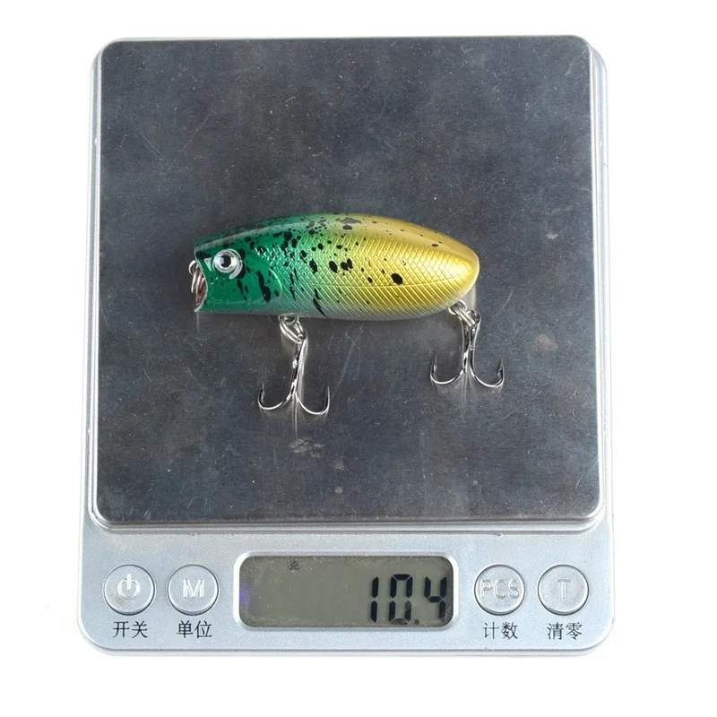 Señuelos de Pesca de 5,5 cm/10,4g Topwater Popper, cebo duro de 5 colores, Wobblers artificiales, aparejos de pesca de plástico, 1 ud. - imagen 5