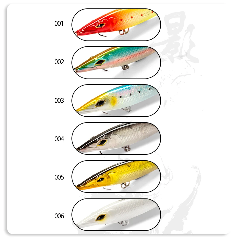 Cebo de pesca con lápiz D1, accesorio de pesca WTD Topwater, señuelo de 110mm, 90mm, 130mm de fundición larga, Wobbler, lubina, trucha para pesca - imagen 5