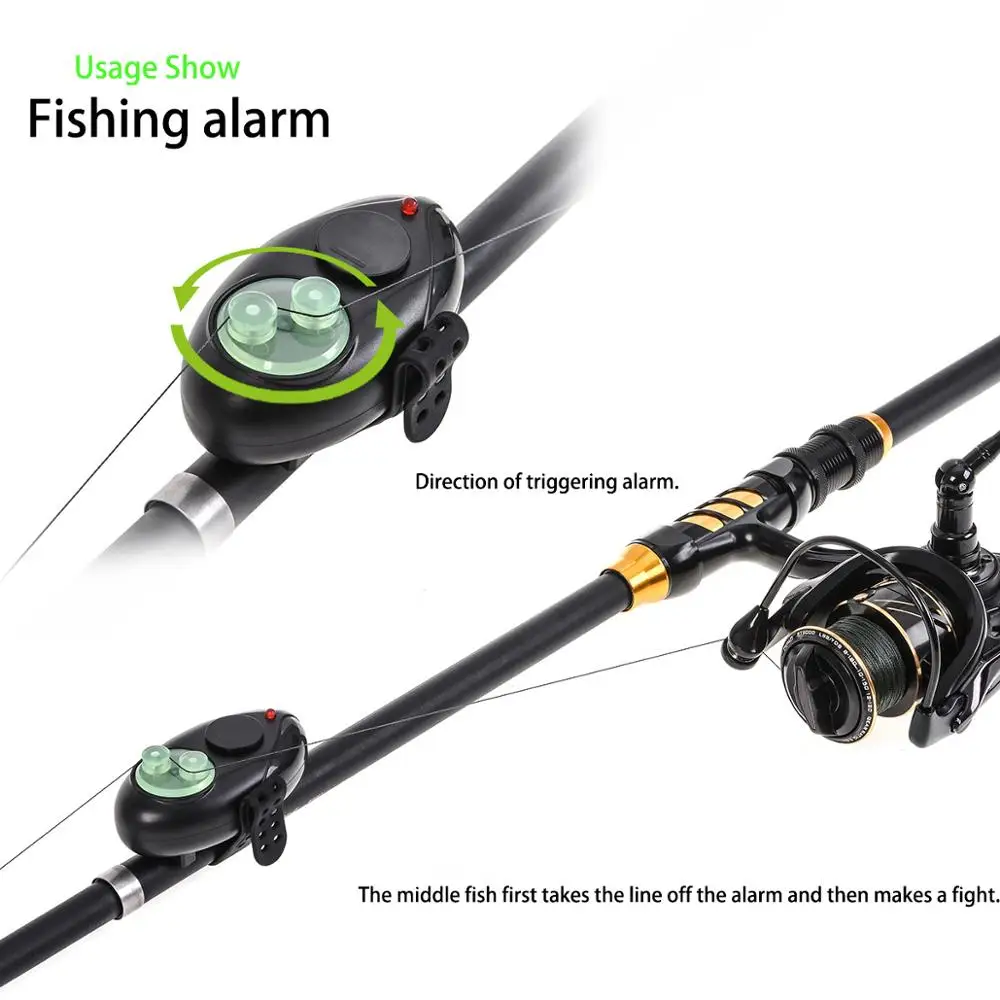 Alarma de Pesca Marina 28041 empaquetada, alarma acústica óptica, accesorios de Pesca en roca, alarmas eléctricas de Pesca, herramienta de señuelo, PC, luz de goma Leo - imagen 5