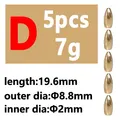 5pcs D type 7g