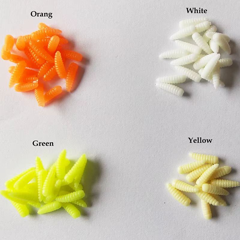 Señuelos de pesca en hielo, cebos de gusano, 100 ", plástico suave, Isca, pan Artificial, aparejos de pesca, 0,6 piezas - imagen 4