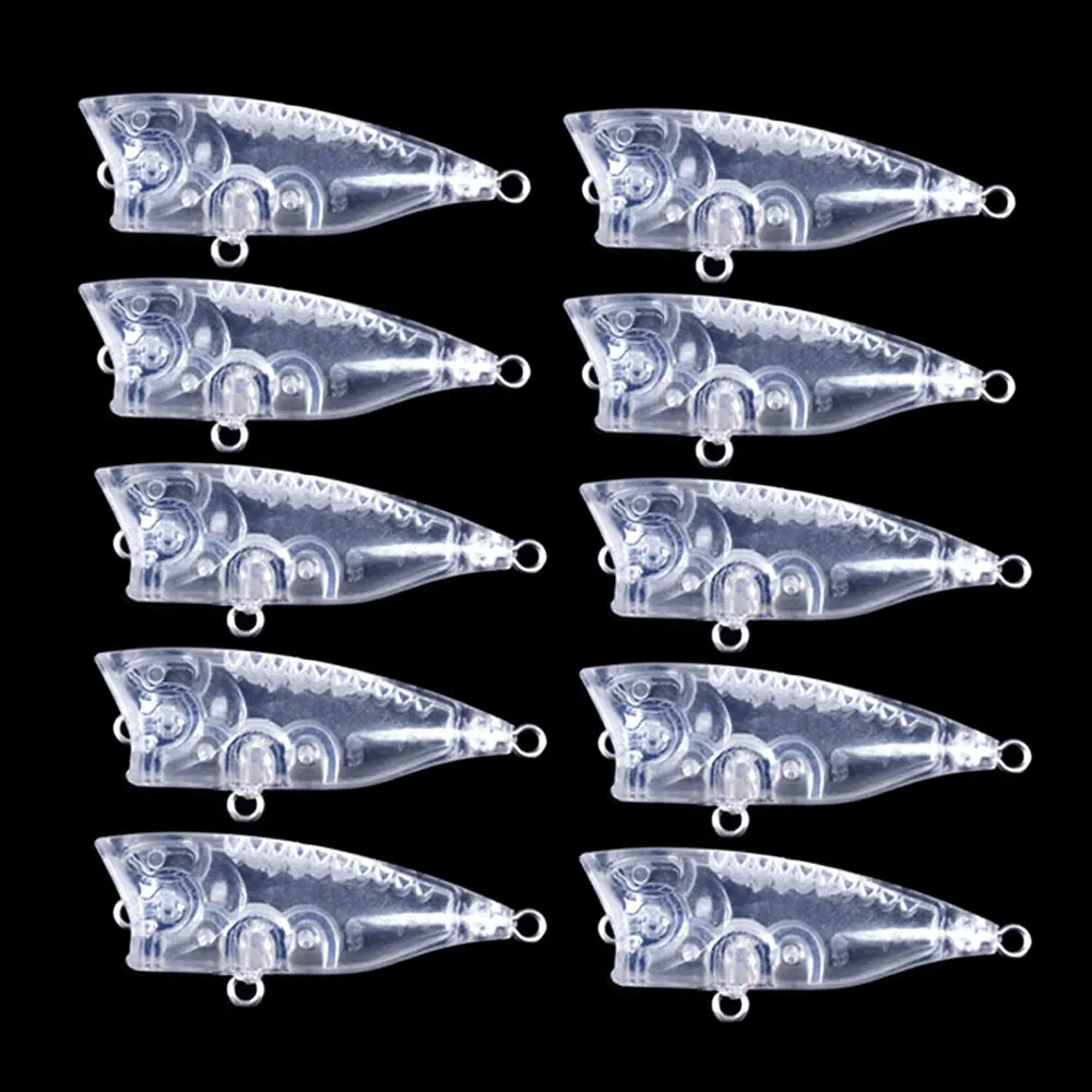 10 Uds. Señuelo de pesca Popper desnudo, 4cm, 2,5g, sin pintura, cebo duro Artificial, señuelos duros en blanco, cebos de pesca Popper sin pintar - imagen 2
