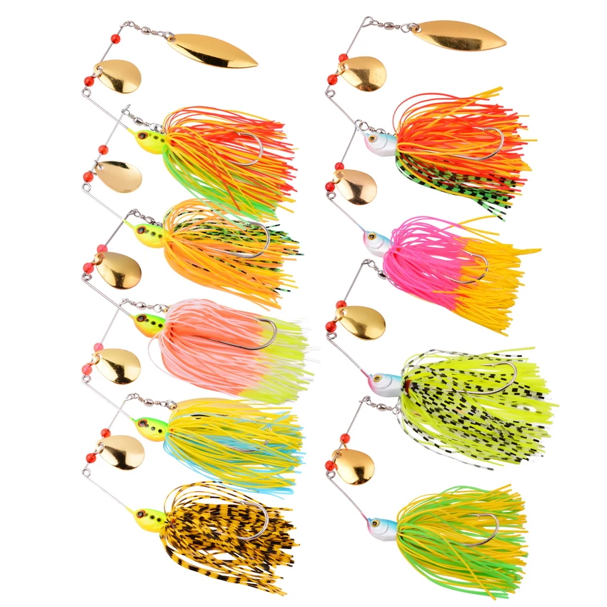 Juego de cebos giratorios para pesca, Kit de Señuelos de Pesca, Wobbler para aparejos de lubina, 8 unids/set por Set - imagen 4