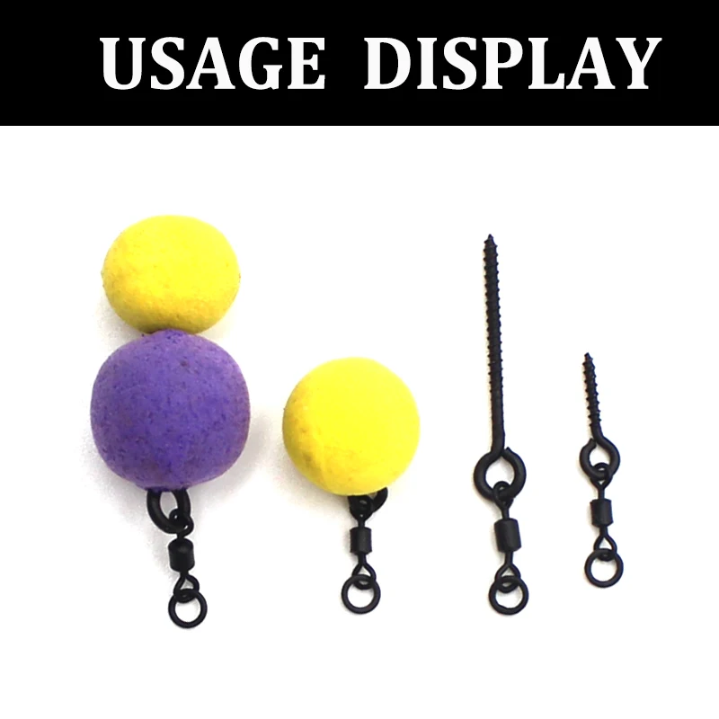 Tornillo de Boilie con anillo giratorio de mirco, accesorio de pesca de carpa, para equipo de aparejo, Terminal Chod, para Meredith Rig, 10 Uds. - imagen 5