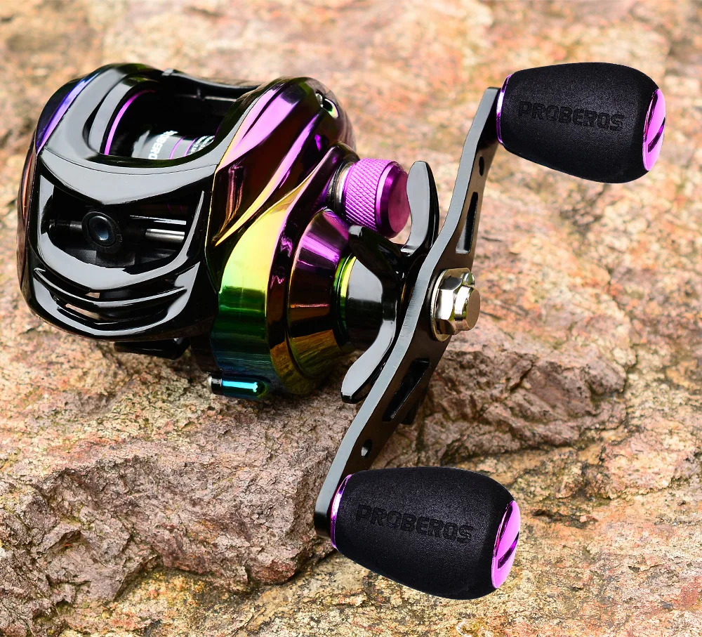 Carrete de Baitcast de pesca, freno magnético de carbono de alta velocidad, arrastre máximo, rueda de Baitcasting, aparejos de pesca de agua salada, 7,2: 1/7.1:1 - imagen 5