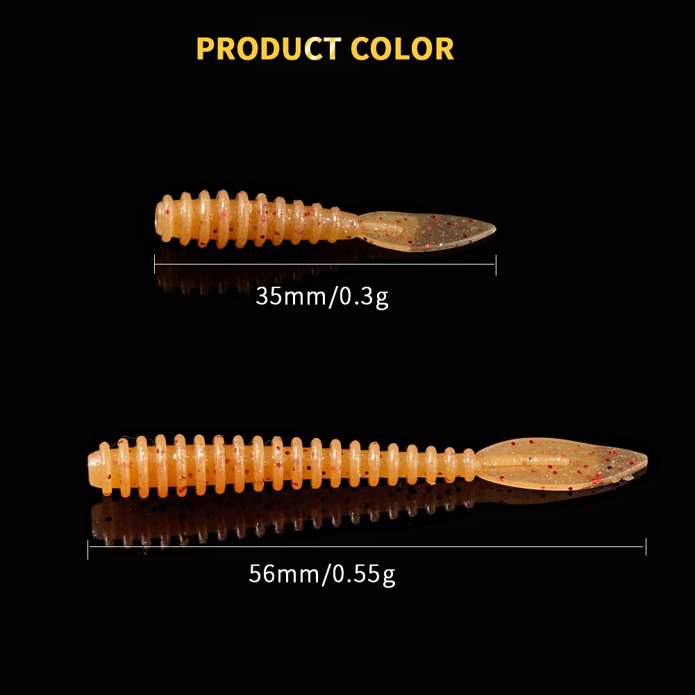 SUNMILE Pesca señuelo suave cebo Artificial gusano cebos de natación 30 Uds señuelo de pez roca plantilla Señuelos de Pesca carpa Pesca Leurre Souple señuelo - imagen 5