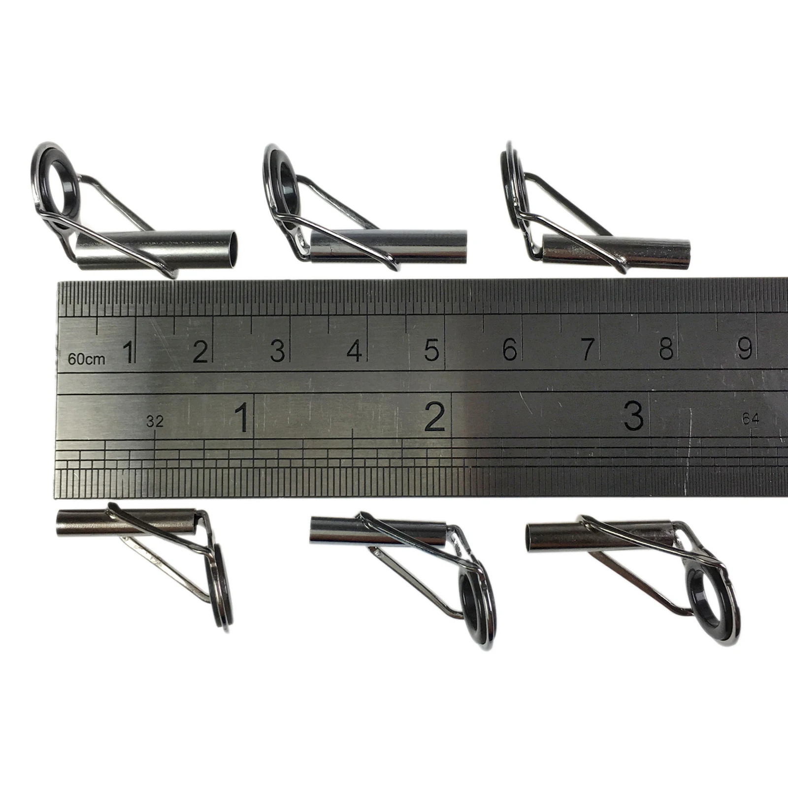 Kit de reparación de puntas de guía de caña de pescar, anillos de ojo DIY, marcos de acero inoxidable, anillo de guía de pesca de cerámica, 3,0mm-4,5mm, 30 unids/lote por caja - imagen 4