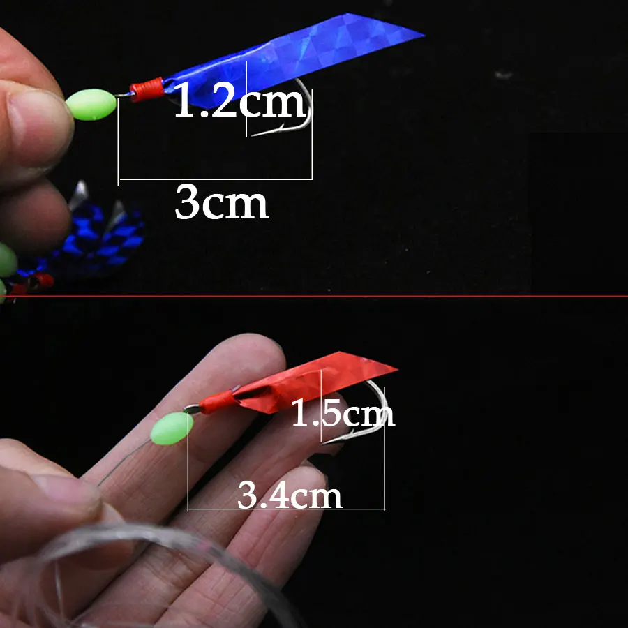 JYJ-aparejos de pesca de 4 brazos, aparejos de pesca, aparejo de pargo de mar, aparejo de arenque, 5 bolsas - imagen 4