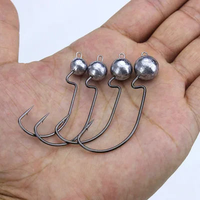 Anzuelo de pesca Mustad Jig Head Sharp Color Original 3,8/5,7g/7,5/10,5g anzuelo con manivela de gusano lote 3 piezas - imagen 2