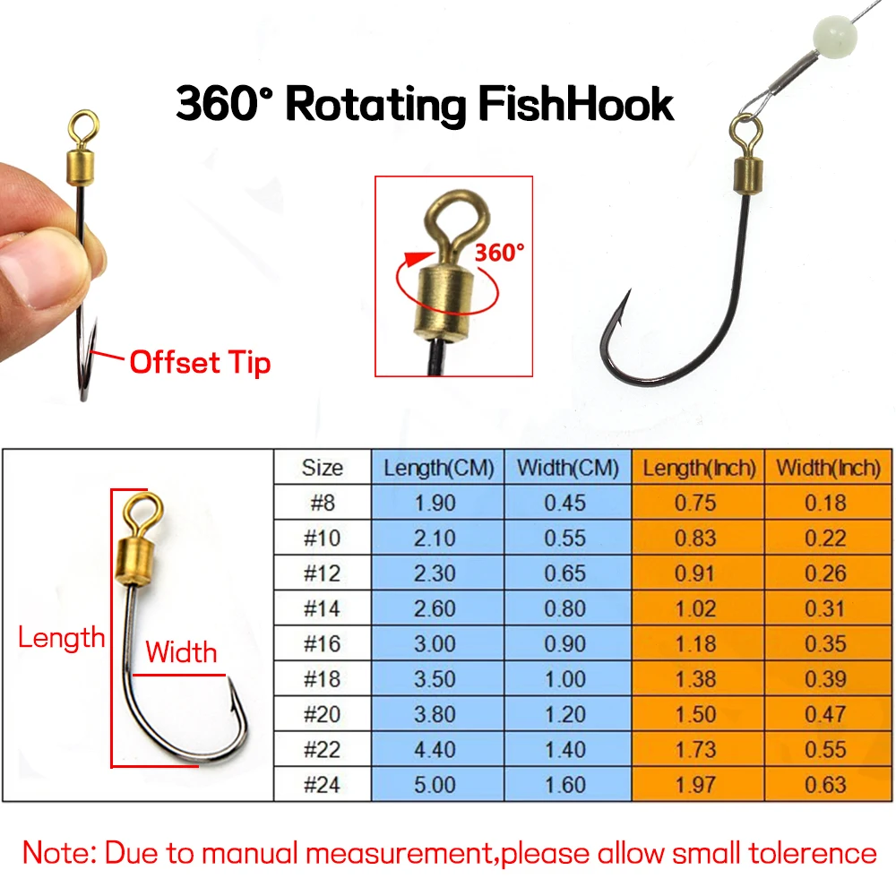 Bimoo #8-24 alambre de acero inoxidable Anti-enredo Sabiki plataforma con 5 uds Rolling giratorio ganchos de agua dulce de agua salada de pesca - imagen 3