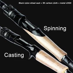 Caña Felenhai Blackjack 2 puntas 5-80g ML/M/MH/H Baitcasting