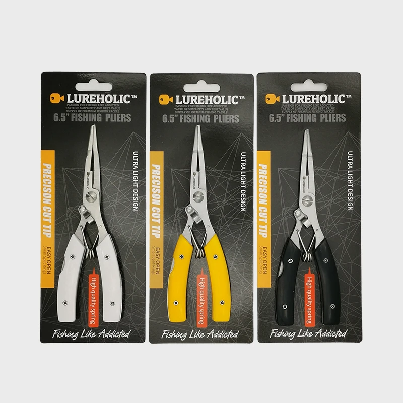 LUREHOLIC-accesorios de pesca, Mini alicates, herramienta para un pequeño anillo deslizante de señuelos, alicates de pesca de acero inoxidable, Cortador de línea trenzada - imagen 3