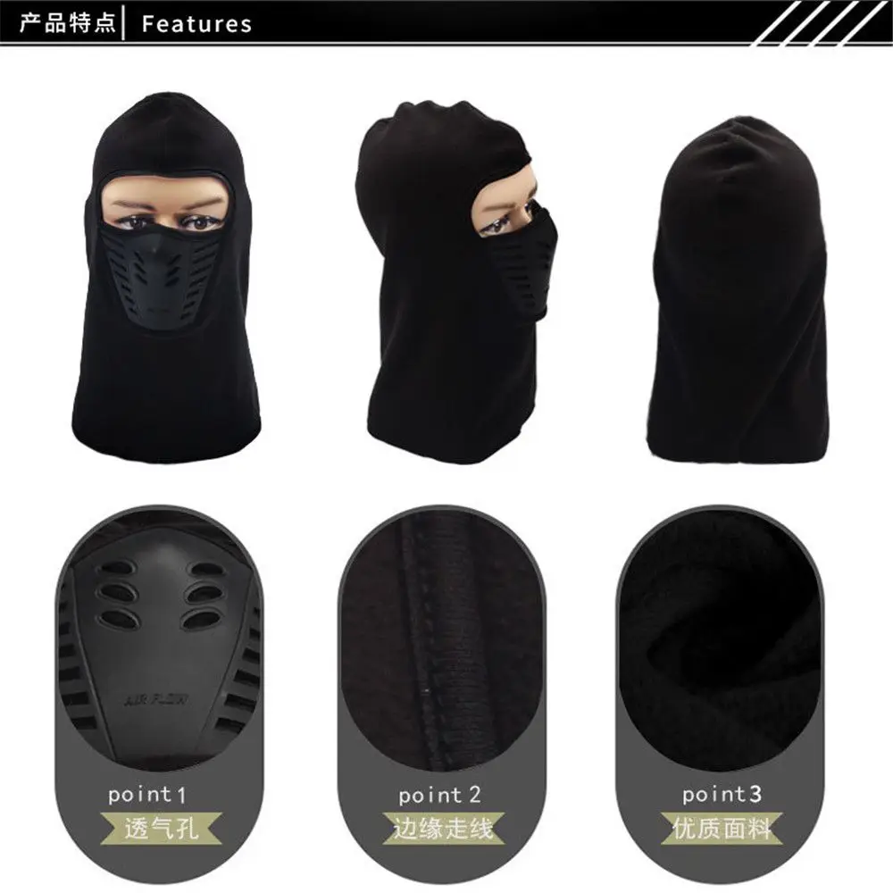 Gorro pasamontañas deportivo para ciclismo, snowboard, esquí, a prueba de viento, cálido para invierno, protector facial para motocicleta, casco para el cuello - imagen 2