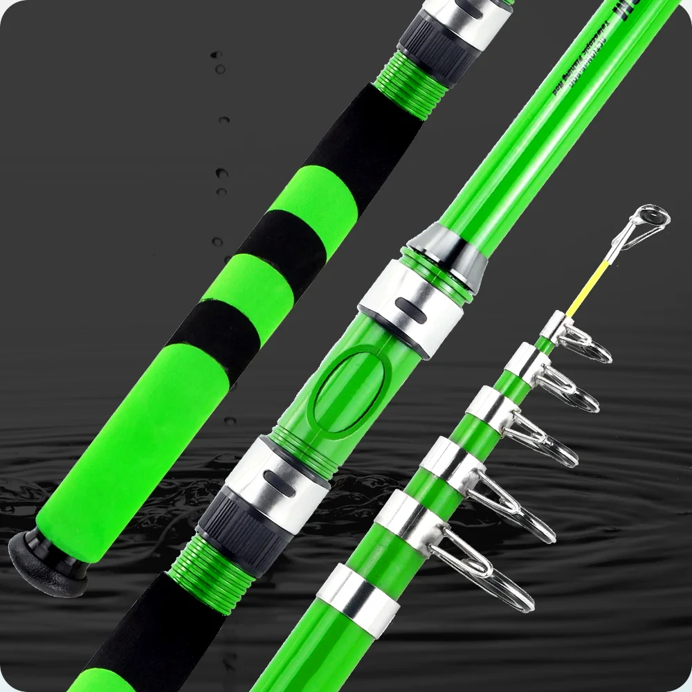 JOSBY-aparejo de Pesca telescópico, varilla superdura, alimentador duradero para agua salada/dulce, 2,1 M-3,6 M - imagen 2