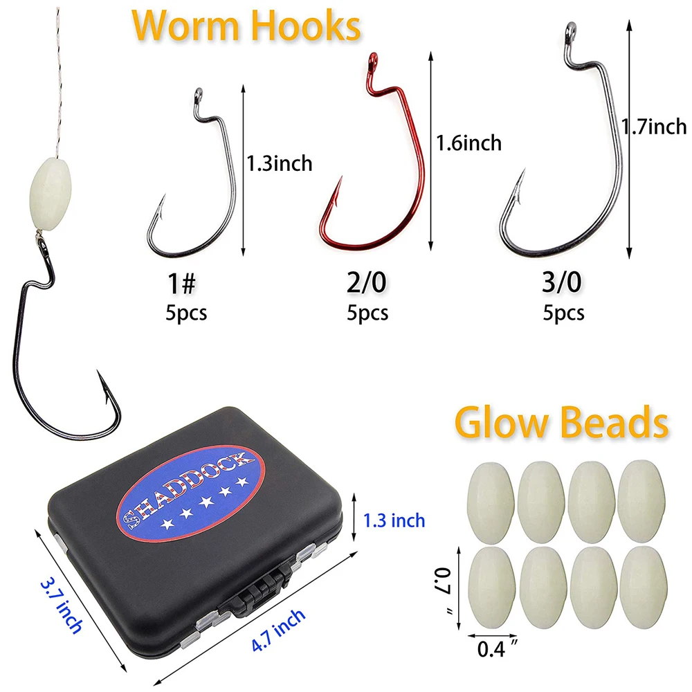 Kit de accesorios de pesca, 203 unids/caja que incluye anzuelos, pesas, señuelos giratorios, anzuelos de cabeza, juntas tóricas, aparejos de pesca - imagen 2