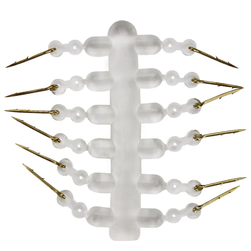 Accesorios de pesca de carpa, gancho recto con púas, anillo de goma de silicona, cebo suave, cebos para picaduras, topes, eslabones de cuentas amortiguadoras - imagen 3