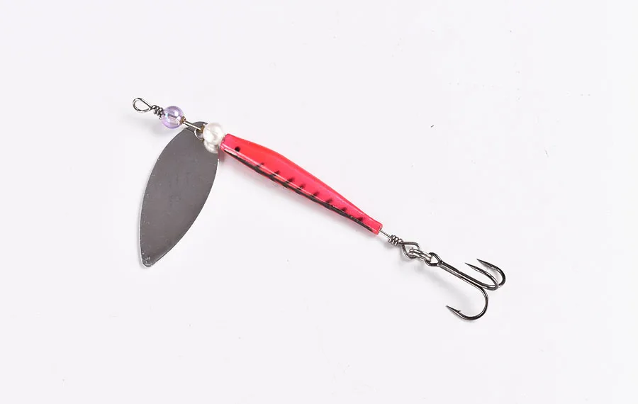 Señuelo de pesca giratorio de Metal, cebo giratorio Wobbler con anzuelos triples, cuchara giratoria, 14g - imagen 4