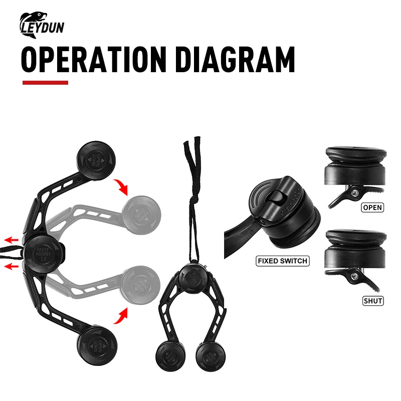 LEYDUN-herramientas de pesca GT FG PR, línea de asistencia, máquina anudadora de conexión líder, bobinadora de líneas, herramienta de nudo japonés - imagen 5