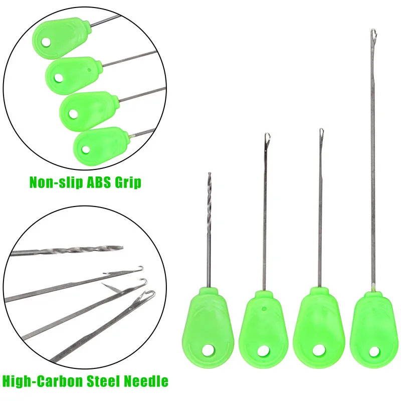 7 Uds. Accesorios de pesca de carpa, Boilies, cebos, taladro, aguja de cebo, aparejos para el cabello, cebo, herramientas de pesca con tapones de refuerzo - imagen 3