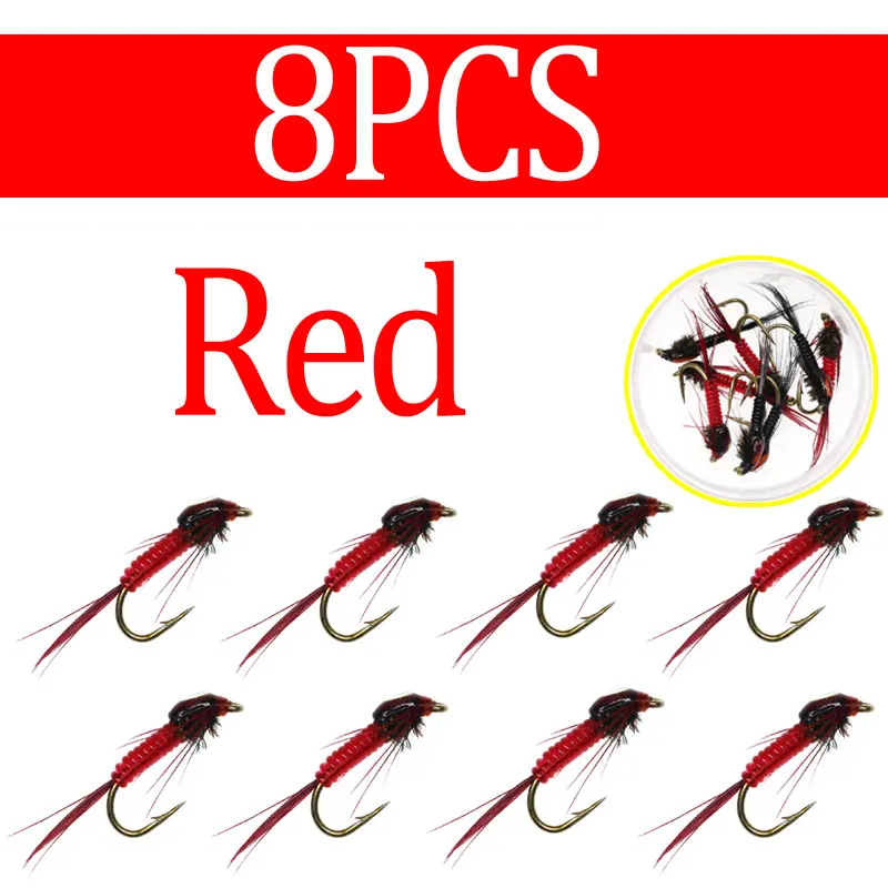 8PCS RED