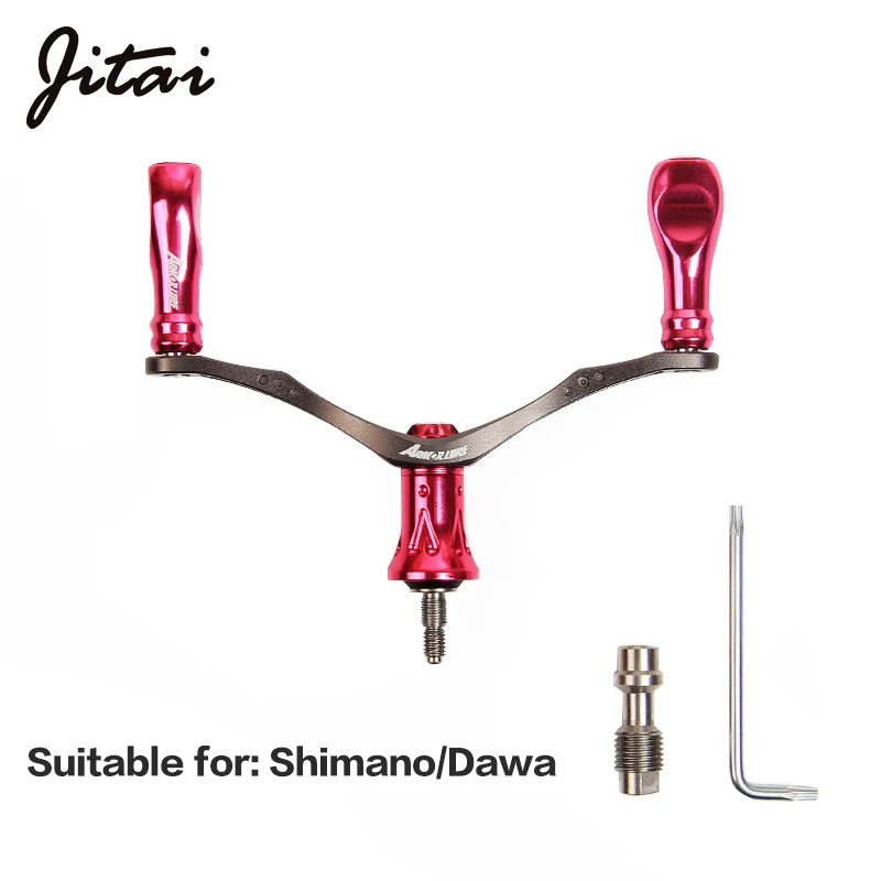 Jitai-mango de doble carrete giratorio para Shimano Daiwa , 4BBs CNC, mango de potencia de mecanizado de alta precisión - imagen 3
