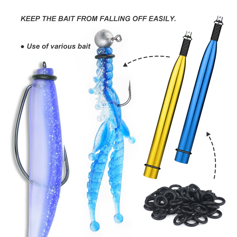 MOSODO-Kit de aparejos de pesca de lubina, herramienta de aparejo de gusano O anillo, aparejos de pesca de lubina para Senko, señuelo suave, juego de aparejos de pesca - imagen 4