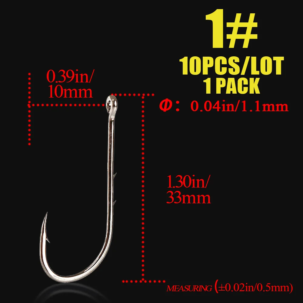 Ganchos de pesca de acero, anzuelos de púas de gusano suave, carpa, Color blanco, 10 unids/lote, 1/0 #-14 #