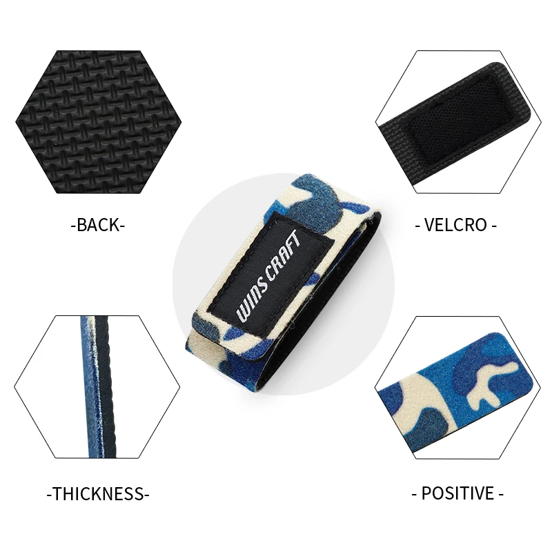 Correa elástica para caña de pescar, correa de goma reutilizable, resistente y duradera, 25x3CM, 2 unids/lote por paquete - imagen 5