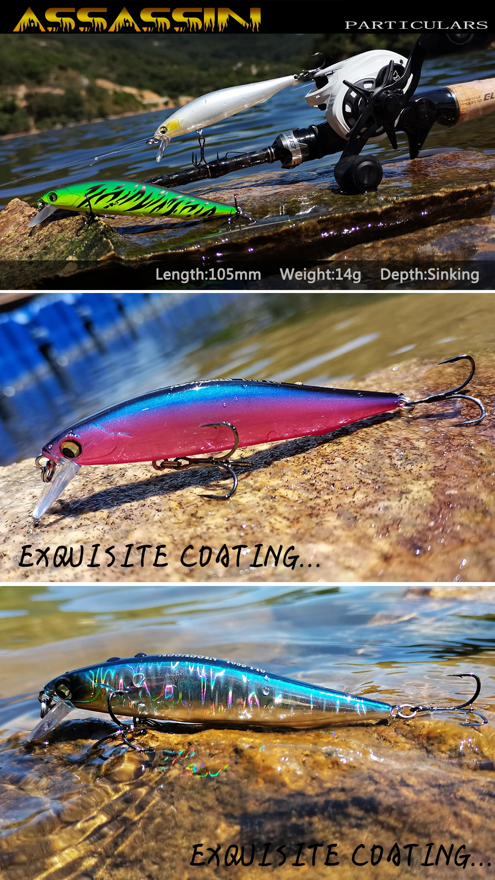 Explore el mundo vibrante de la pesca con nuestros innovadores señuelos de Asesino Particulans