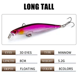 Minnow Wobbler 8cm sinking – Señuelo para lubina y perca