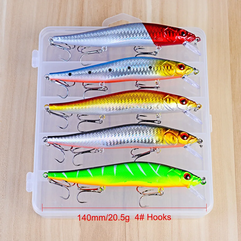 Juego de pesca de pececillos, Señuelos de Pesca de Peche, curricán de lubina, cebo duro Artificial, Crankbait, aparejos de pesca de carpa - imagen 2