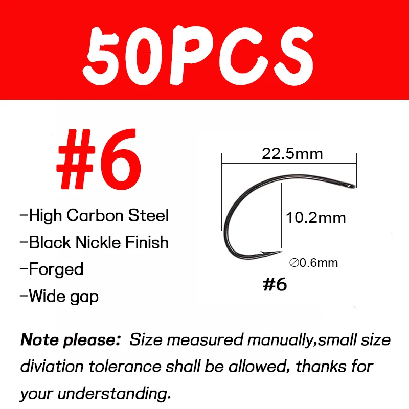 50PCS size 6