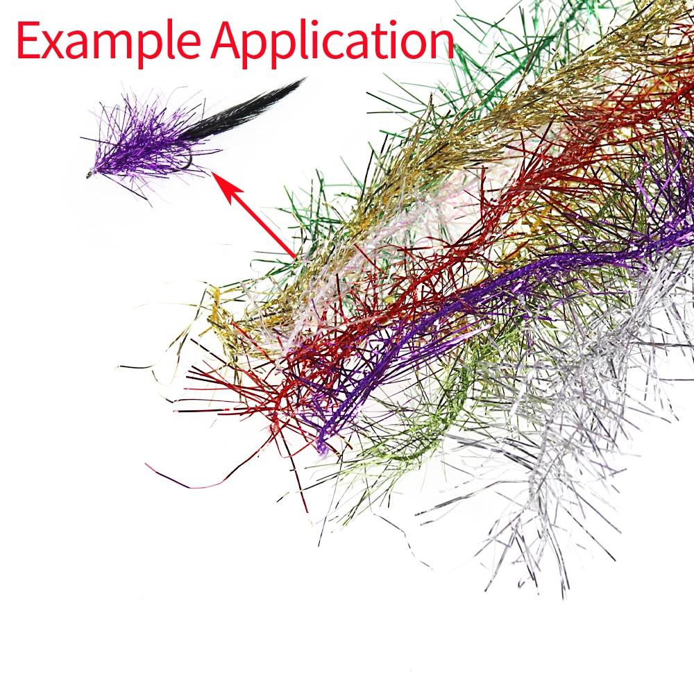 ICERIO, 8 bolsas de colores surtidos, 3,5 cm de largo, chenilla helada, pesca, atado de moscas, materiales, serpentinas de ninfa, plantilla de hielo de agua salada, fabricación de señuelos - imagen 4