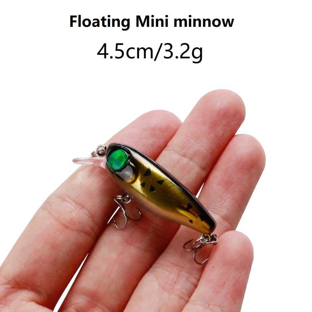 Mini Mino Flotante Wobbler Topwater para Black Bass