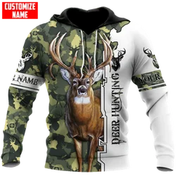 KJ813 Sudadera de caza 3D con cremallera unisex