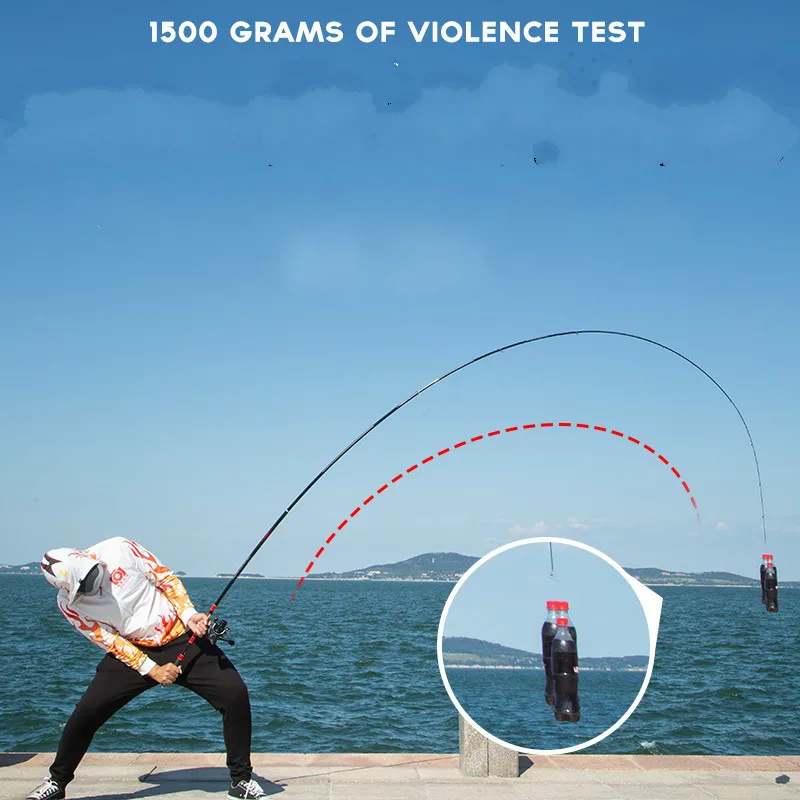 Caña de pescar telescópica, aparejo de Pesca súper duro, Olta de mano, doble uso, 3,6 m, 4,5 m, 5,4 m, 6,3 m, 3 #5 # - imagen 4