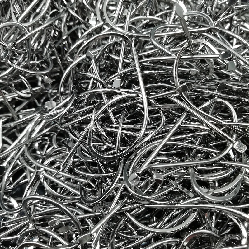 Venta al por mayor, anzuelo a granel, cabeza plana con púas, anzuelo de Pesca de caña larga, accesorios de aparejos de Pesca de carpa de acero rico en carbono - imagen 2