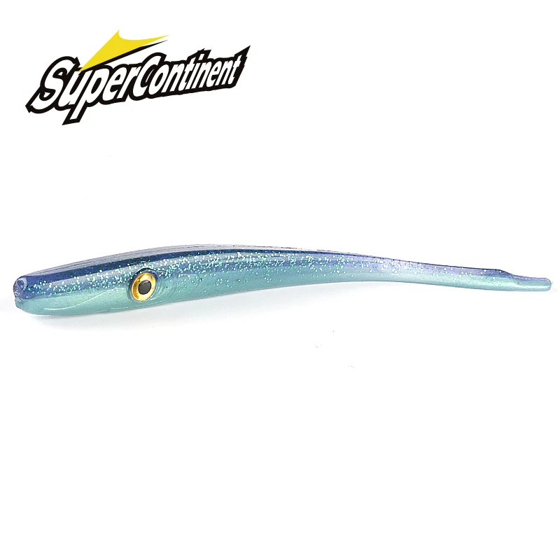 Supercontinent Crazy Slug 185mm/3 uds 125mm/6 uds señuelo de pesca suave lubina cebo Artificial gusano de silicona Shad Anguila Needlefish