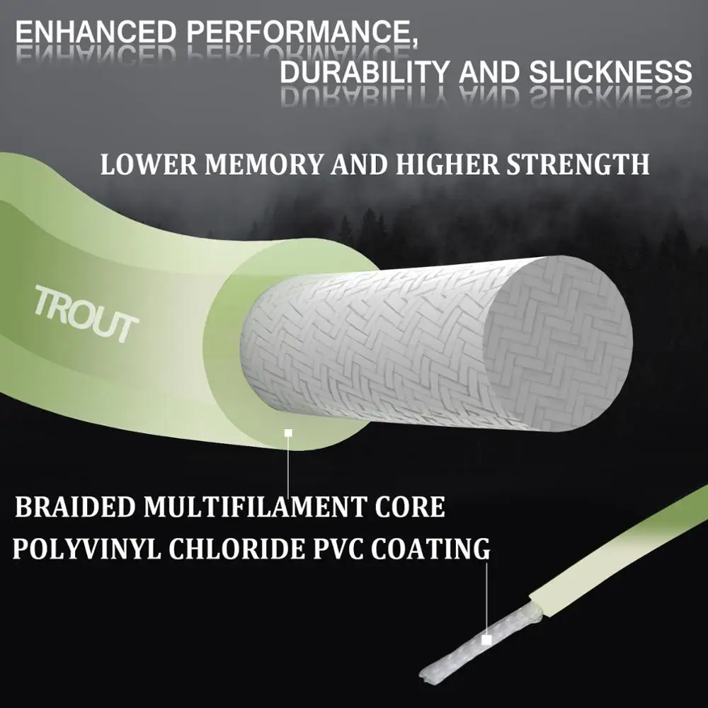 Maximumcatch 90 pies 4-6WT trucha Real LT línea de mosca peso hacia adelante flotante colores dobles con línea de pesca con mosca de bucle soldado - imagen 4