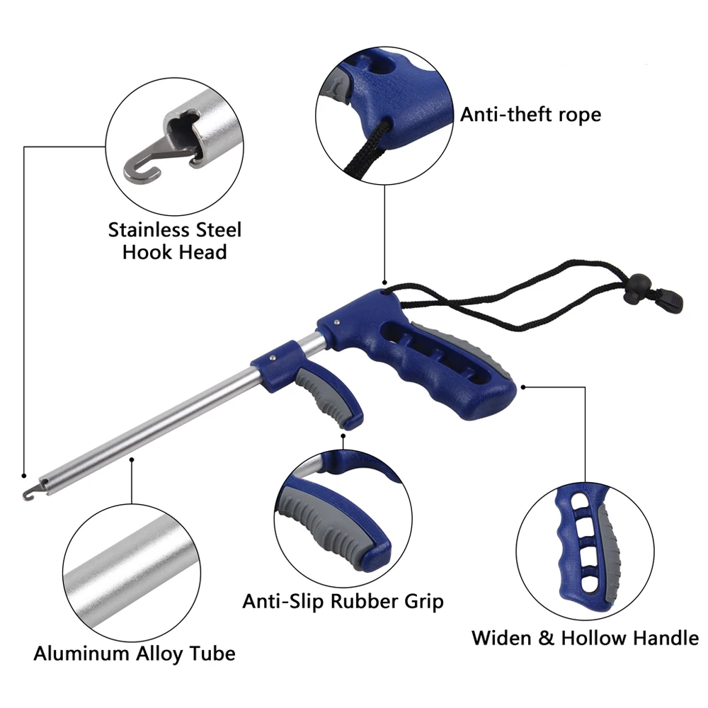 Extractor de anzuelos de pesca, alicates de pesca con mango ancho, herramienta de extracción de anzuelos de resorte para agua salada y dulce, 1 unidad - imagen 3