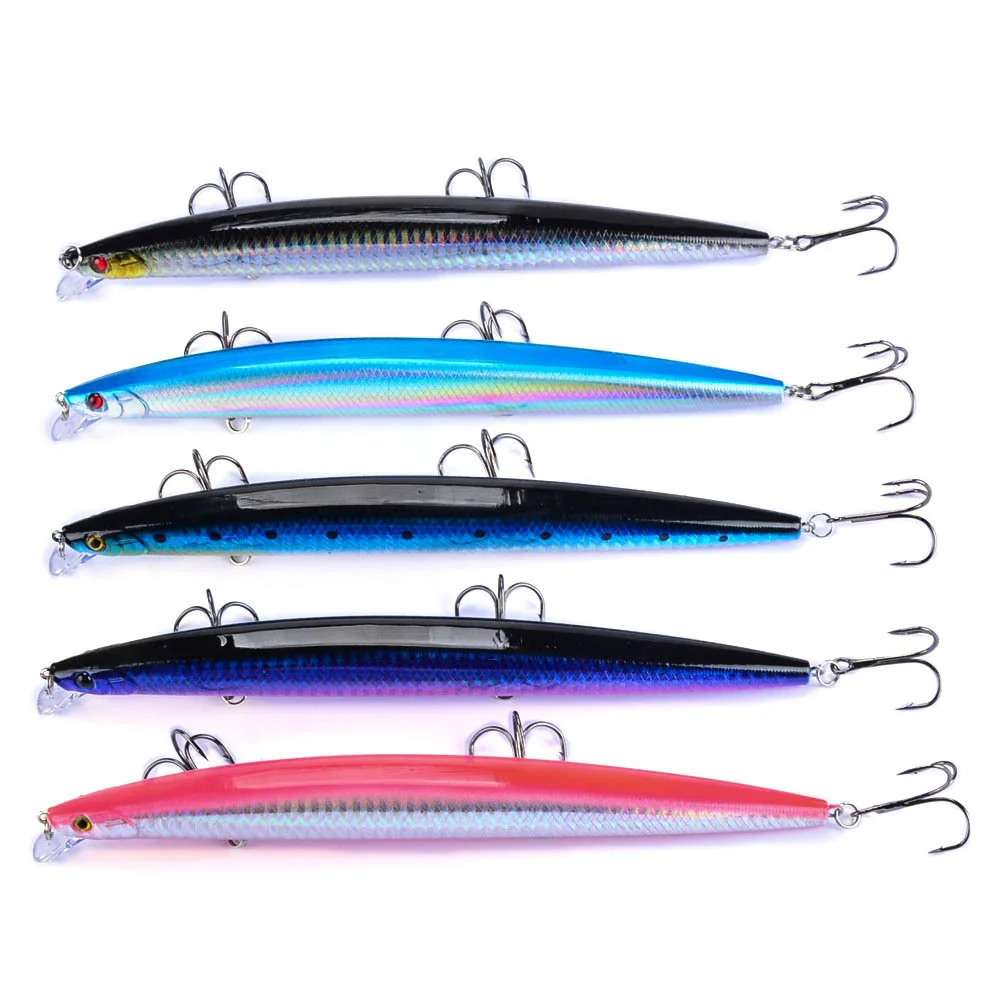 1 Uds. Señuelo de pesca Crankbait Minnow, cebo duro flotante de 180mm/24g, cebo Artificial, Wobblers de pesca, aparejos de pesca de carpa para natación - imagen 2