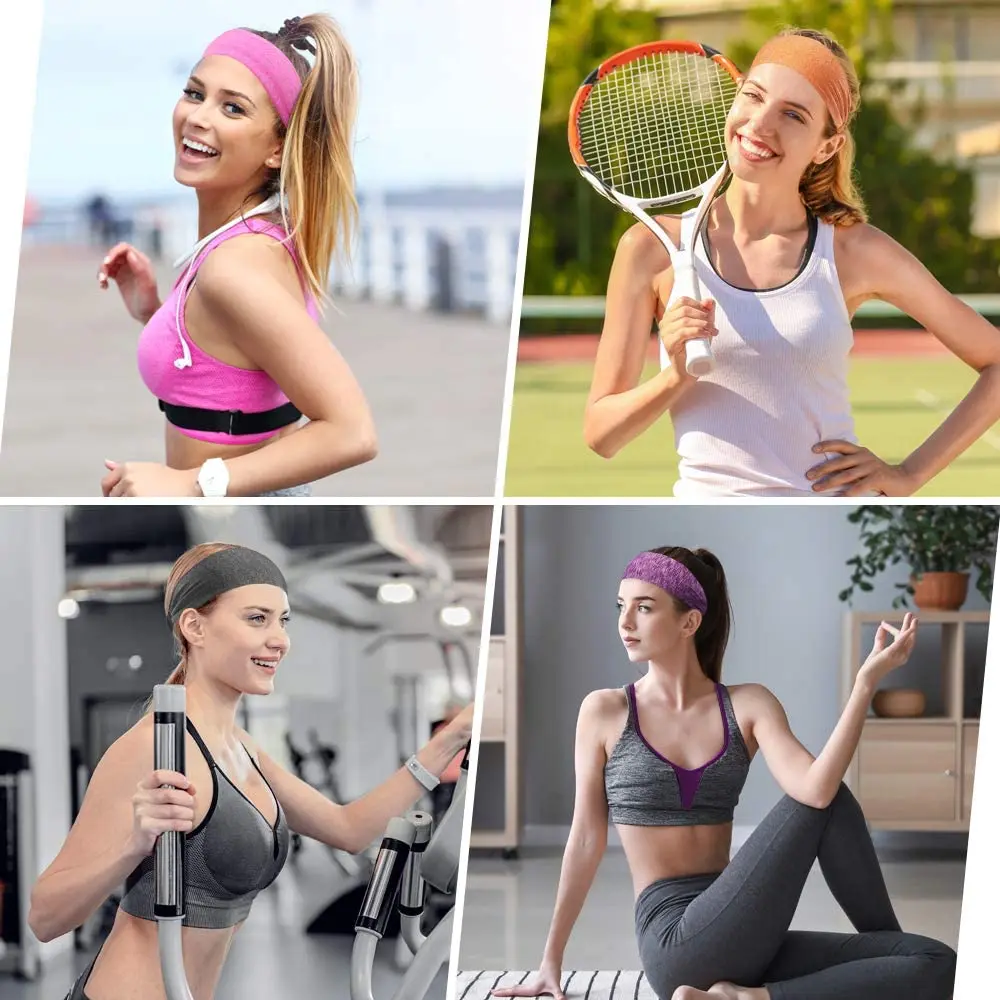Bandas elásticas para cabello deporte hombre mujer sudor fitness - imagen 5