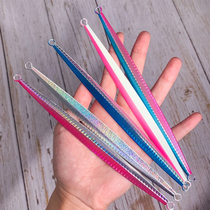 OBSESSION-anzuelos de Metal de 60g-300g, señuelo de lápiz de aguja de 5 colores, cebo de pesca de carpa, Mar besugo, Jigging - imagen 4