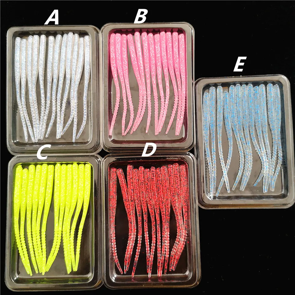 TSURINOYA-señuelo de pesca AJING elegante, 0,5g, 72mm, 60 piezas, pez roca oceánica, cola de aguja, suave, Artificial - imagen 3