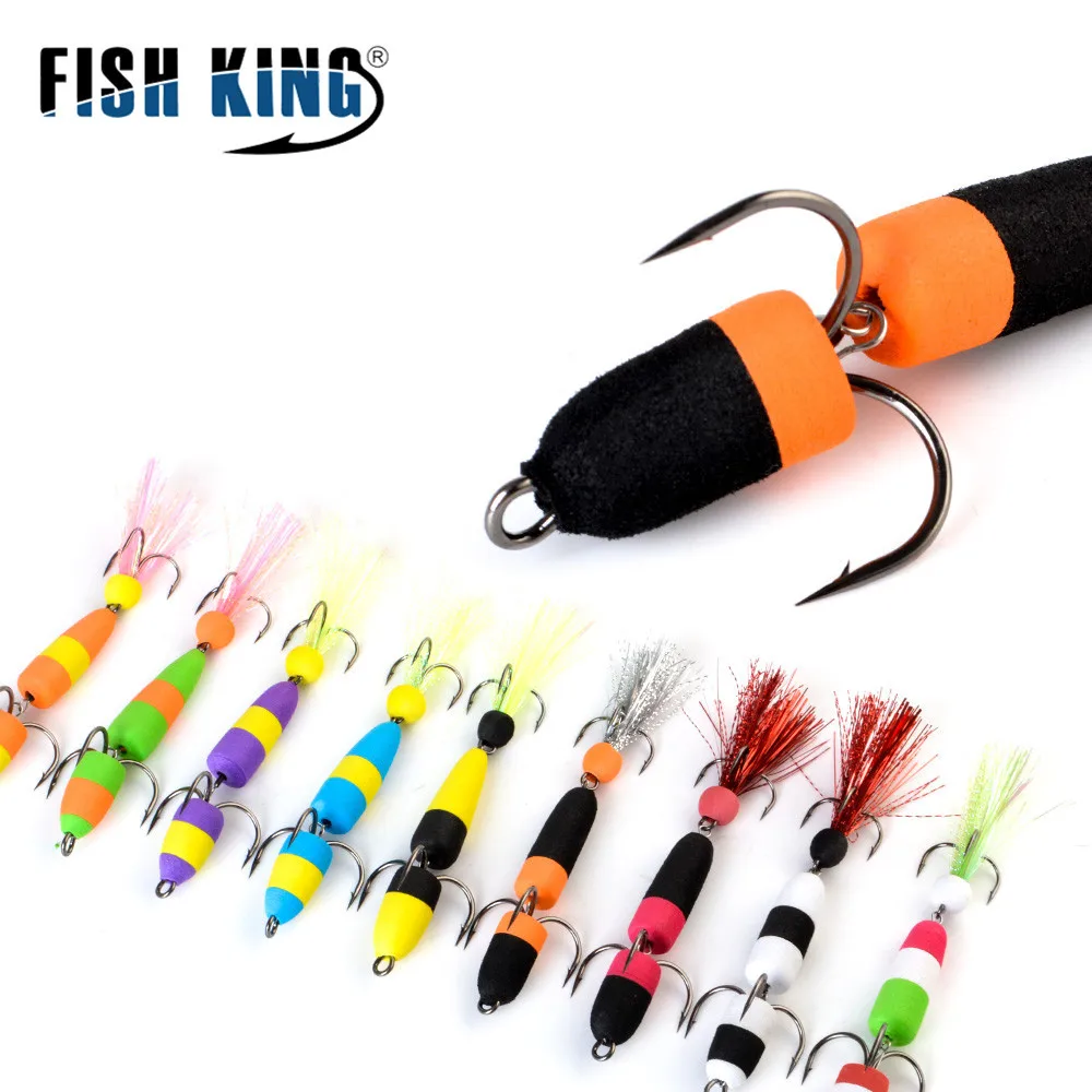 FISH KING-señuelo de pesca con mandula, cebo de espuma suave, Swimbait Wobbler, Lucio, pececillo, insectos, cebos artificiales, aparejos de pesca - imagen 3