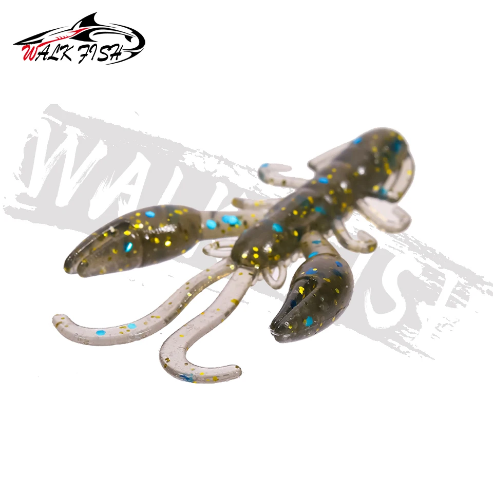 WALK FISH-Señuelos de Pesca blando, 10 Uds., 5,1 cm, 2,1g, gusano de olor a pescado, cebo Artificial de silicona, Lucio, Swimbait Wobbler - imagen 5