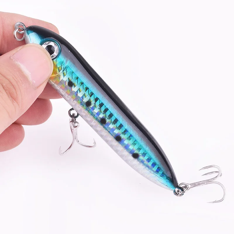 WDAIREN-cebo duro con cabeza de bala, 90mm, 12g, Señuelos de pesca Topwater, Wobblers, lubina, Crankbait, ojos 3D, Swimbait de plástico Artificial - imagen 4