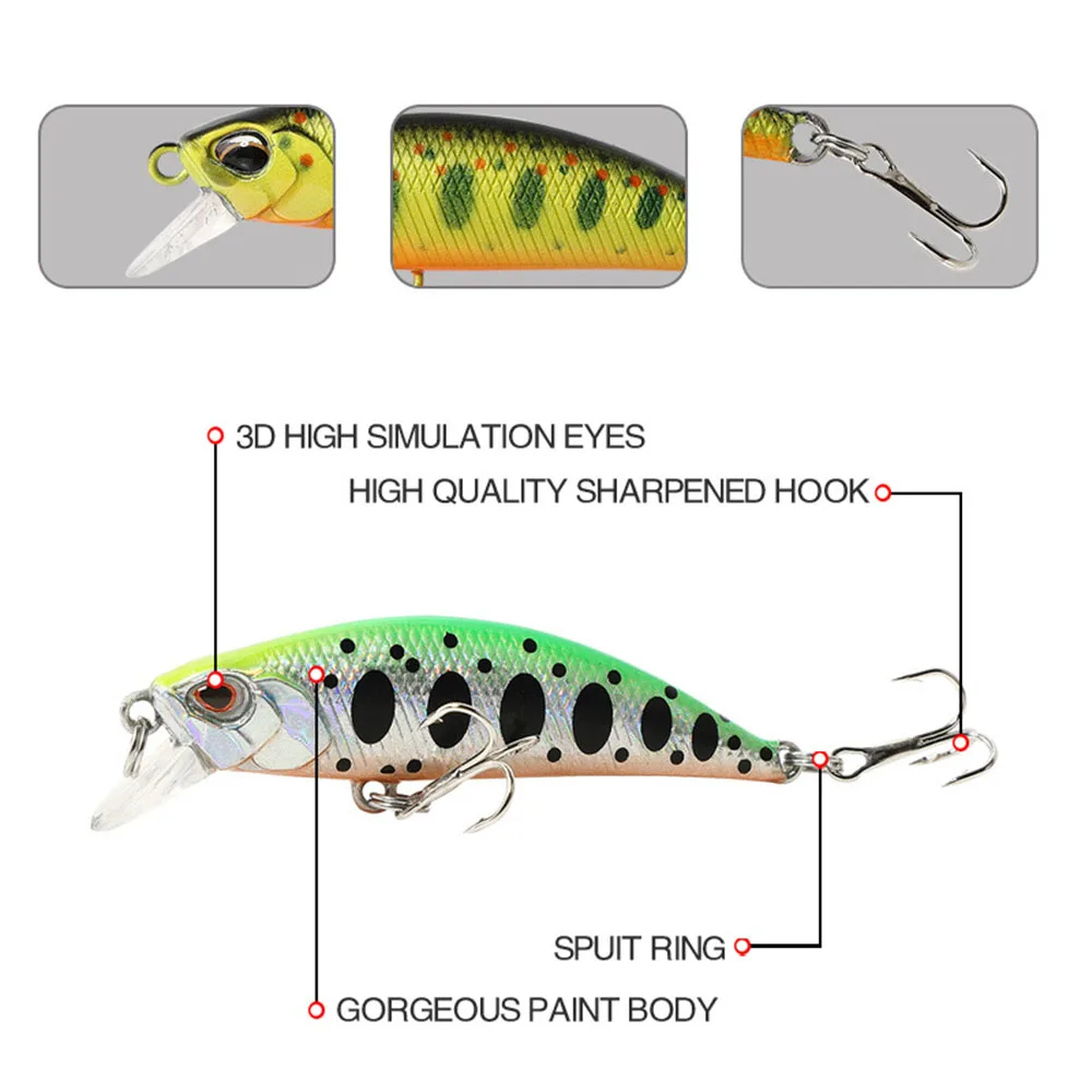 Señuelo de pesca que se hunde por vibración, aparejos de pesca de lubina de 55mm/5g, accesorios de pesca, señuelos de agua salada, cebo para peces, señuelo de curricán M45 - imagen 4