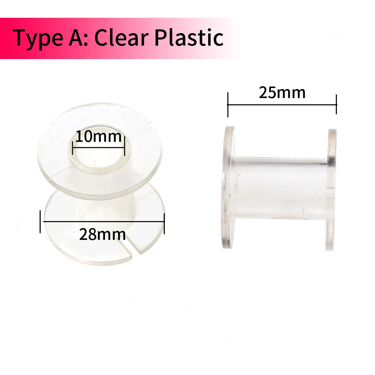 Carretes vacíos de plástico con tapa de hebilla, carrete de hilo para atar moscas, accesorios de aparejos de pesca, 6 unidades - imagen 3